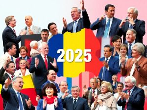 Colaj vibrant al peisajului politic românesc din 2025.