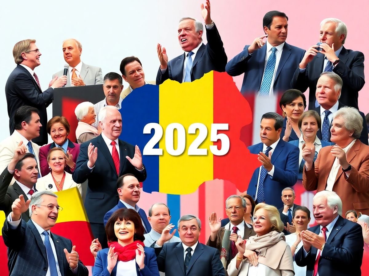 Colaj vibrant al peisajului politic românesc din 2025.