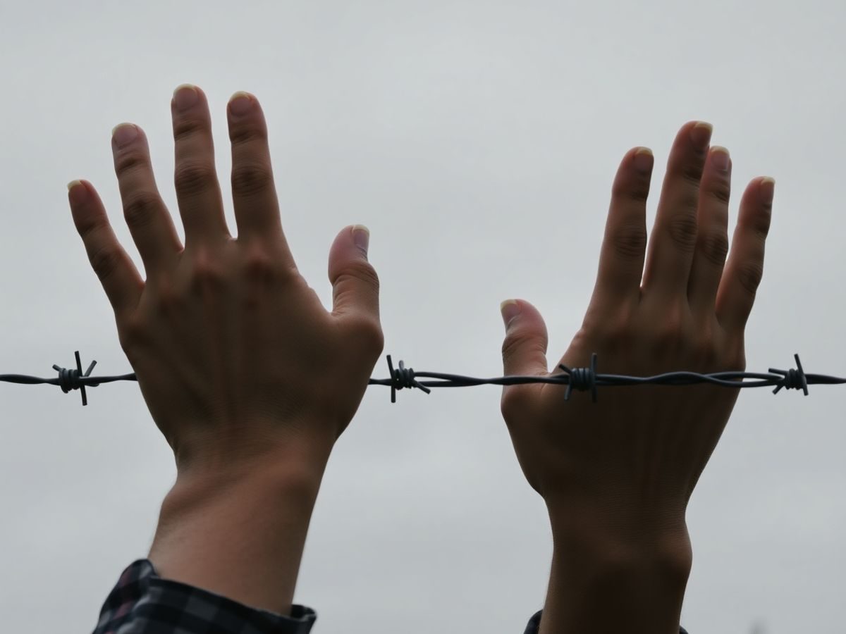 Oameni protestând pașnic într-o piață