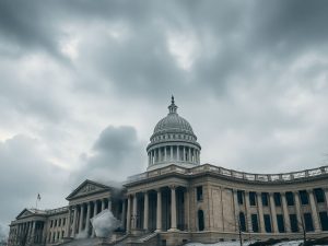 Clădiri guvernamentale afectate de furtună