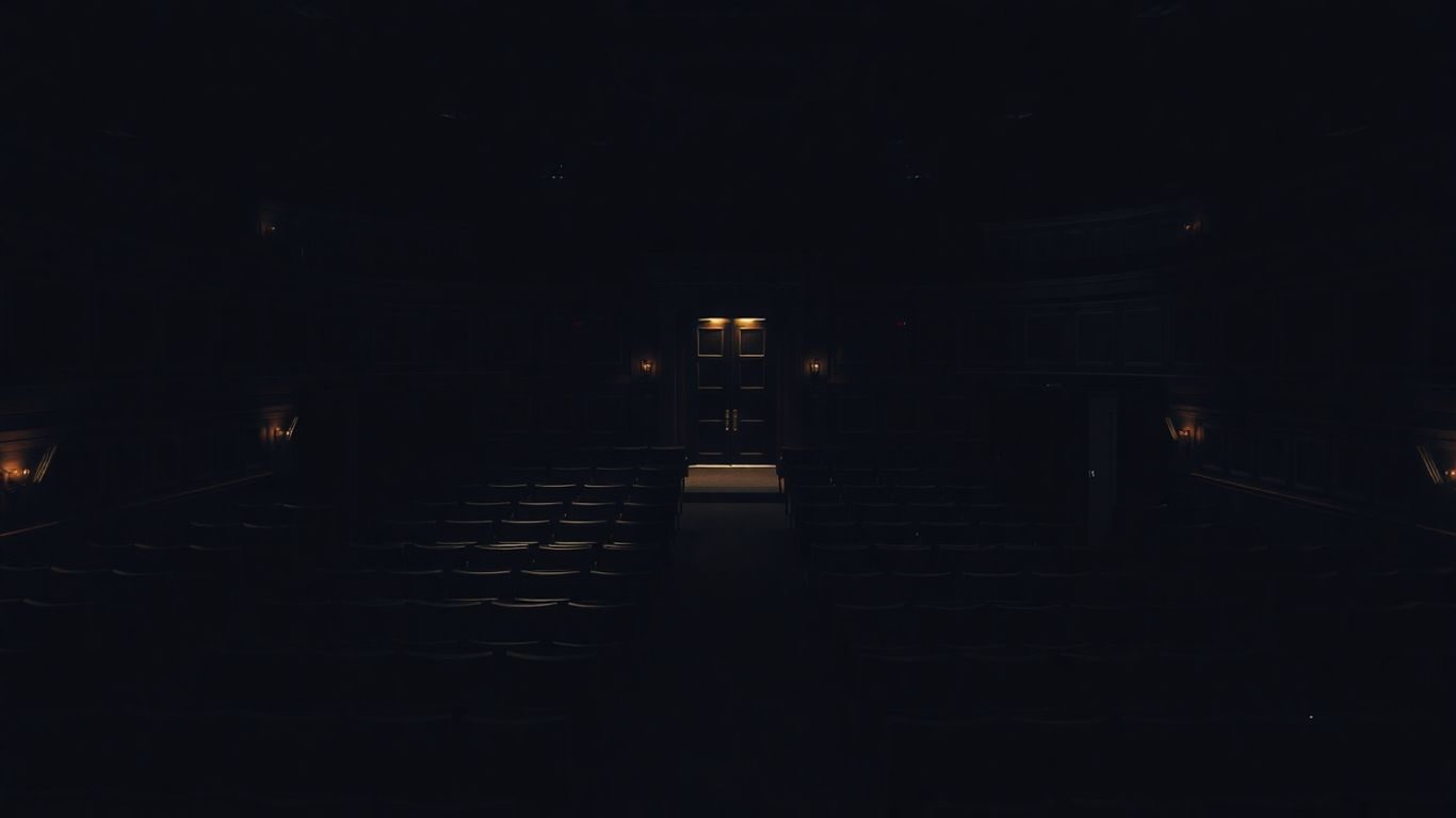 Parlament gol, ușă închisă, atmosferă tăcută.