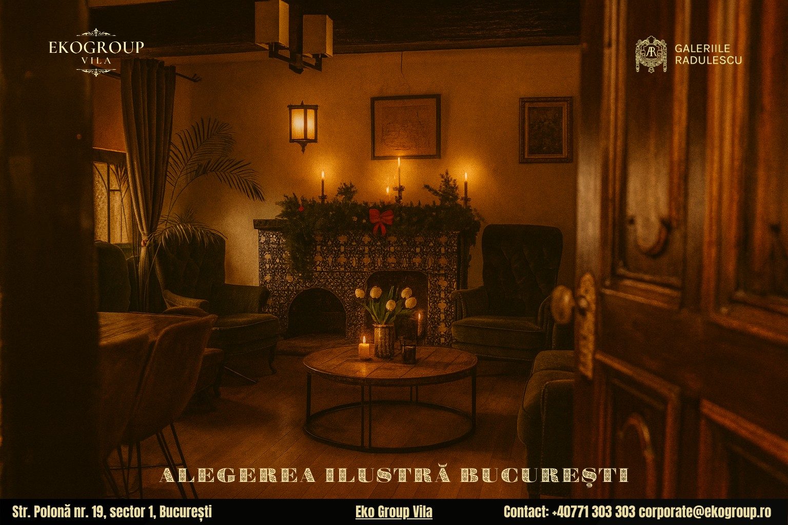 Destinații de Crăciun în București: O întoarcere în timp la Crăciunul anilor ’30 la Eko Group Vila, cea mai elegantă alegere 4 Destinații de Crăciun în București: O întoarcere în timp la Crăciunul anilor ’30 la Eko Group Vila, cea mai elegantă alegere